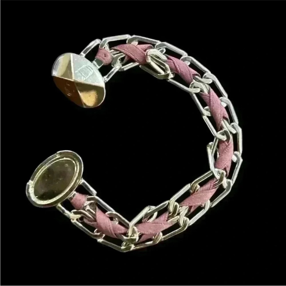 Dior Silver and Purple Magnetic Chain Bracelet - Picture 6 of 7